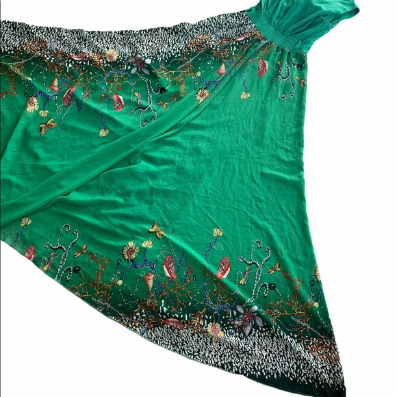 Lily’s Fashion Elegant Flowing Coral Reef Dress M - Picture 4 of 9